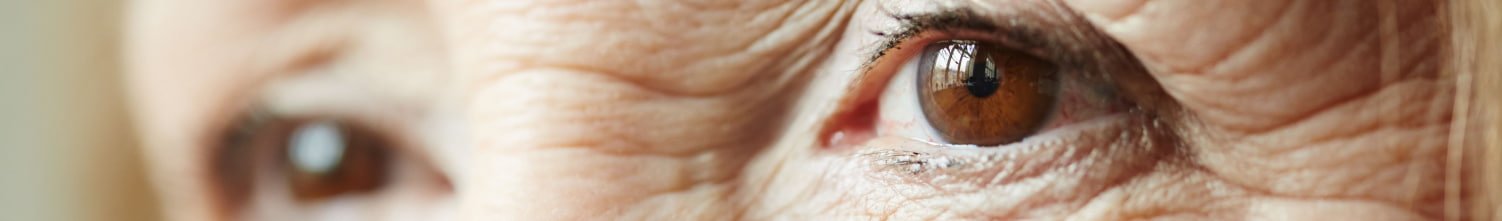 mature eyes close up