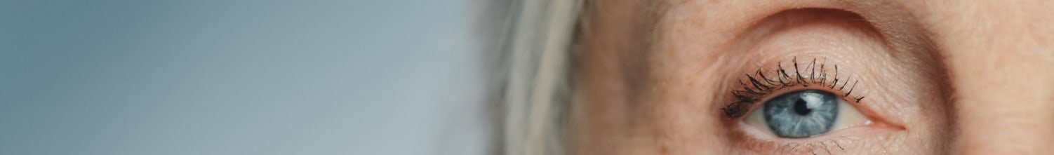 senior woman's eye up close