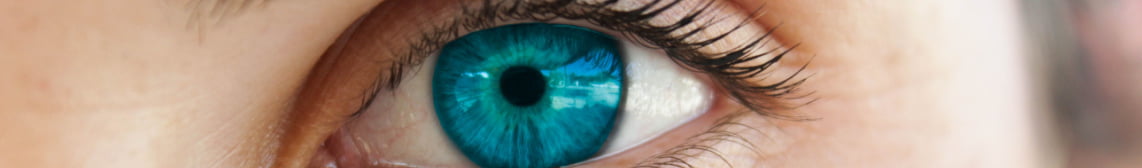 green blue eye close up